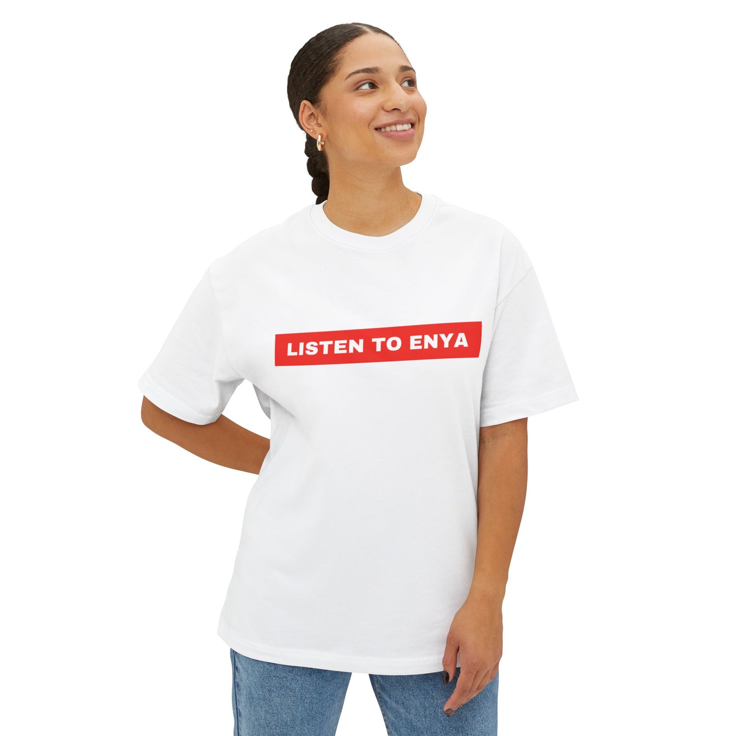 Listen To Enya Unisex Oversized Boxy Tee