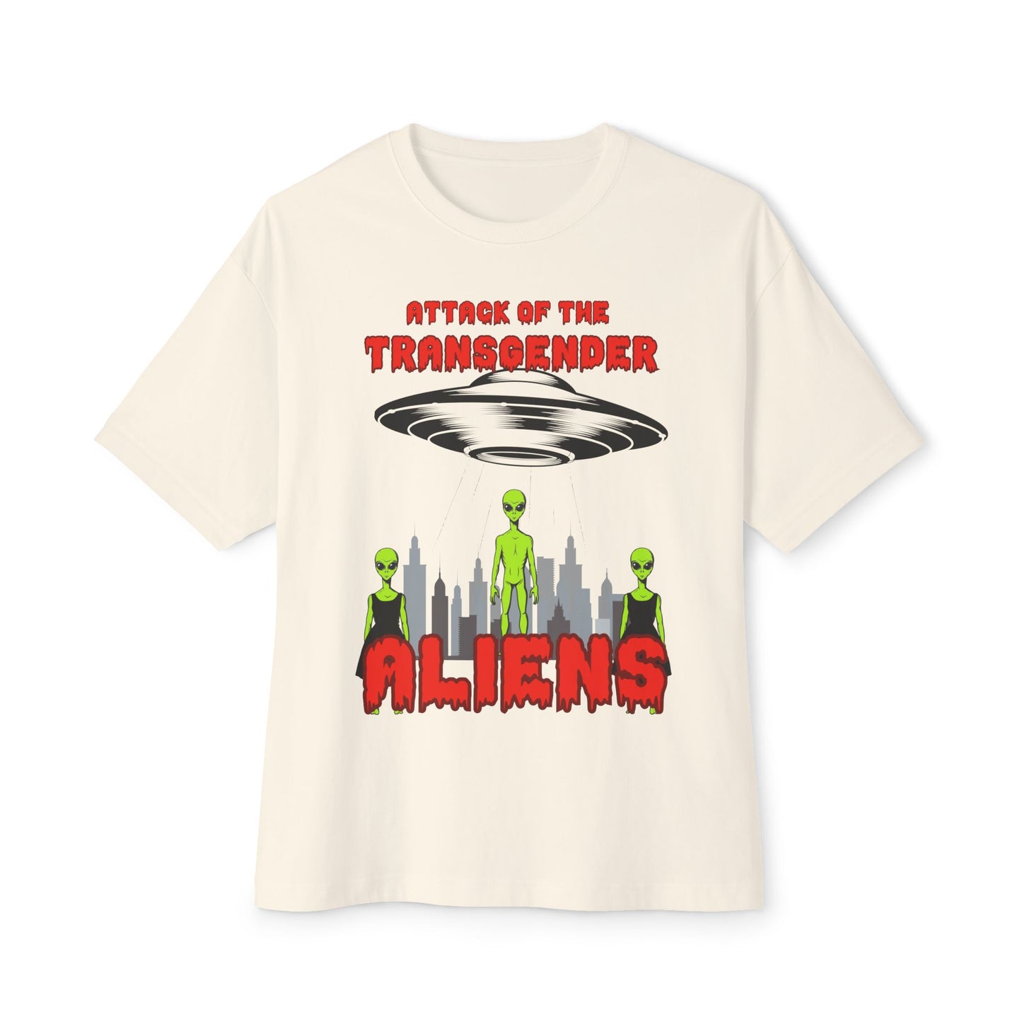 Transgender Aliens Unisex Oversized Boxy Tee