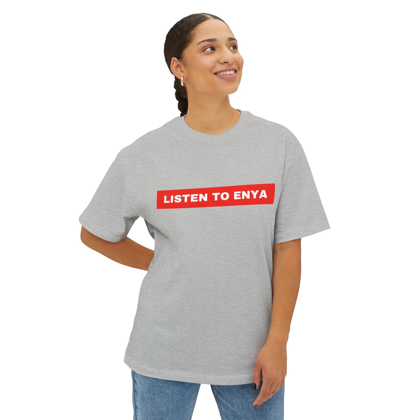 Listen To Enya Unisex Oversized Boxy Tee