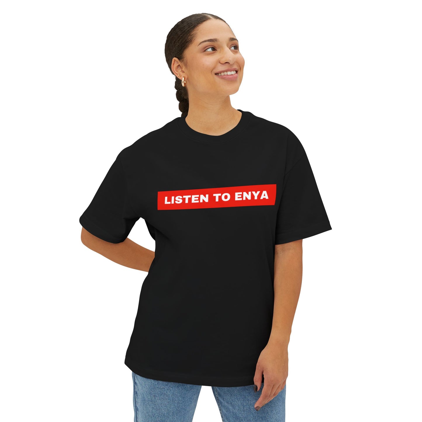 Listen To Enya Unisex Oversized Boxy Tee