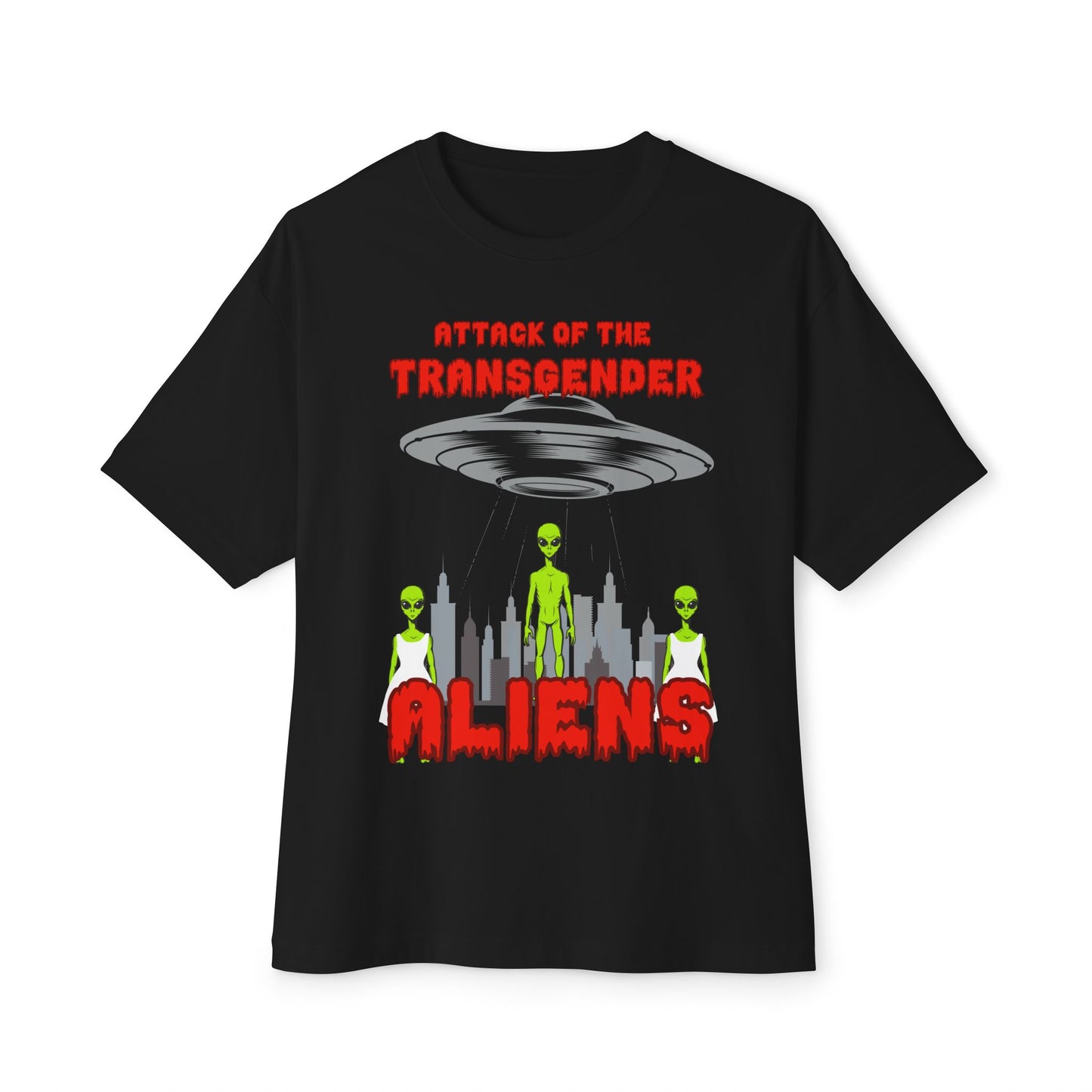 Transgender Aliens Unisex Oversized Boxy Tee